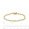 Thumbnail Image 4 of 1/10 CT. T.W. Diamond Marquise Link Alternating Line Bracelet in Sterling Silver with 10K Gold Plate