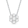 Thumbnail Image 1 of 1 CT. T.W.  Lab-Grown Multi-Diamond Flower Necklace in 10K White Gold (F/SI2) - 19"