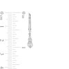 Thumbnail Image 3 of 1/3 CT. T.W. Diamond Graduated Three Stone Drop Earrings in Sterling Silver
