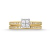 Thumbnail Image 4 of 1/2 CT. T.W. Quad Princess-Cut Diamond Bridal Set in 10K Gold
