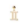 Thumbnail Image 1 of PDPAOLA™ at Zales Cubic Zirconia Gemini Zodiac Sign Bead Charm in Sterling Silver with 18K Gold Plate