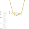 Thumbnail Image 3 of 6.0-6.5mm Button Freshwater Cultured Pearl "MOM" Necklace in Sterling Silver with 14K Gold Plate