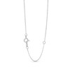 Thumbnail Image 4 of Freshwater Cultured Pearl and White Lab-Created Sapphire Open Frame Pendant and Drop Earrings Set in Sterling Silver