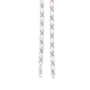 Thumbnail Image 3 of 5.0mm Freshwater Cultured Pearl and Diamond Accent "XO" Link Bracelet in Sterling Silver - 7.5"