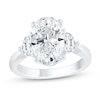 Thumbnail Image 1 of 4-3/4 CT. T.W. Oval and Shield Certified Lab-Grown Diamond Three Stone Engagement Ring in 14K White Gold (F/VS2)