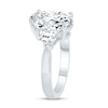 Thumbnail Image 2 of 4-3/4 CT. T.W. Oval and Shield Certified Lab-Grown Diamond Three Stone Engagement Ring in 14K White Gold (F/VS2)