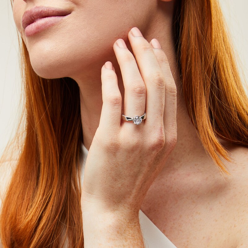 Main Image 2 of 1-1/3 CT. T.W. Certified Lab-Grown Diamond Solitaire Engagement Ring in 14K White Gold (F/VS2)