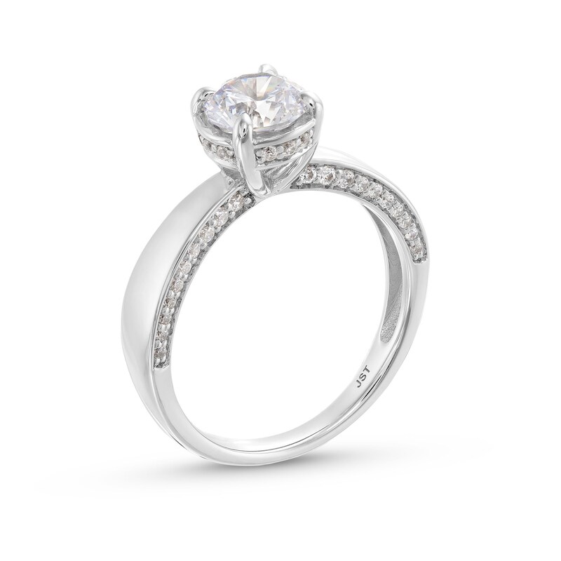 Main Image 3 of 1-1/3 CT. T.W. Certified Lab-Grown Diamond Solitaire Engagement Ring in 14K White Gold (F/VS2)