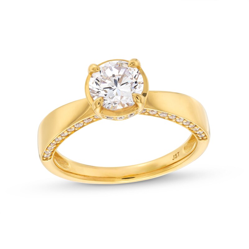 Main Image 1 of 1-1/3 CT. T.W. Certified Lab-Grown Diamond Solitaire Engagement Ring in 14K Gold (F/VS2)