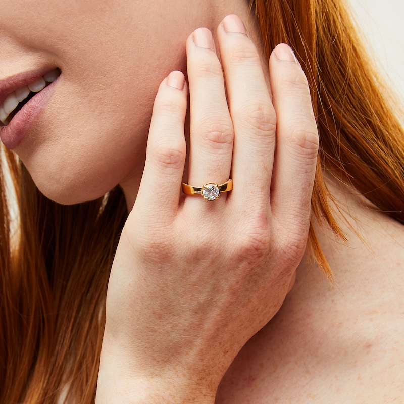 Main Image 2 of 1-1/3 CT. T.W. Certified Lab-Grown Diamond Solitaire Engagement Ring in 14K Gold (F/VS2)