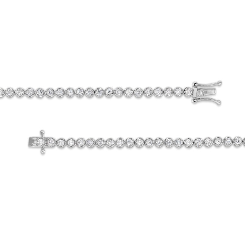 Main Image 2 of 3 CT. T.W. Certified Lab-Grown Diamond Tennis Bracelet in 10K White Gold (F/SI2) - 7.25"