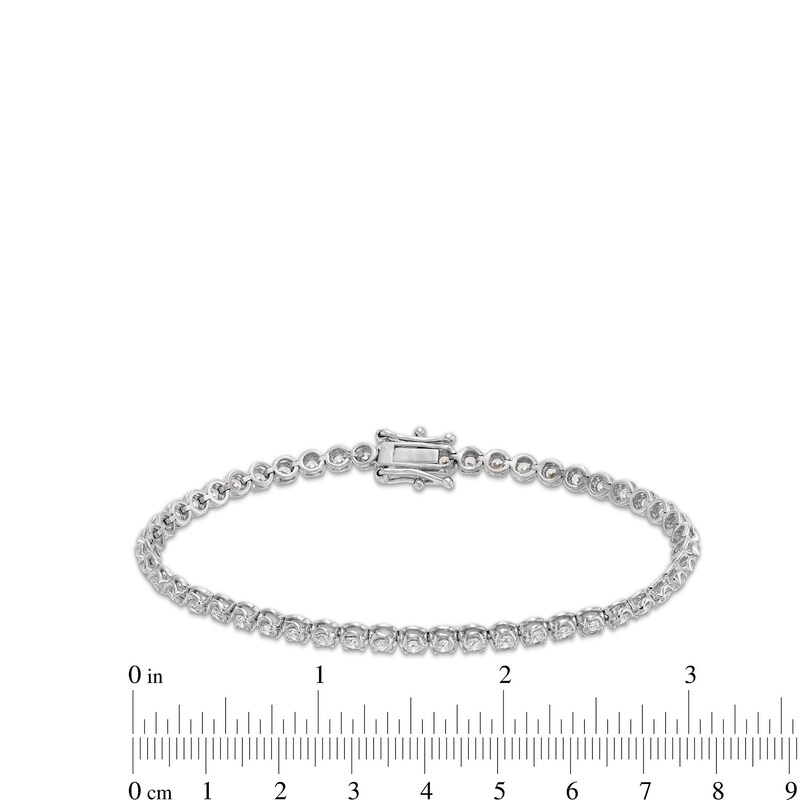 Main Image 3 of 3 CT. T.W. Certified Lab-Grown Diamond Tennis Bracelet in 10K White Gold (F/SI2) - 7.25"