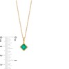 Thumbnail Image 3 of 4.0mm Tilted Princess-Cut Lab-Created Emerald Solitaire Pendant in 10K Gold