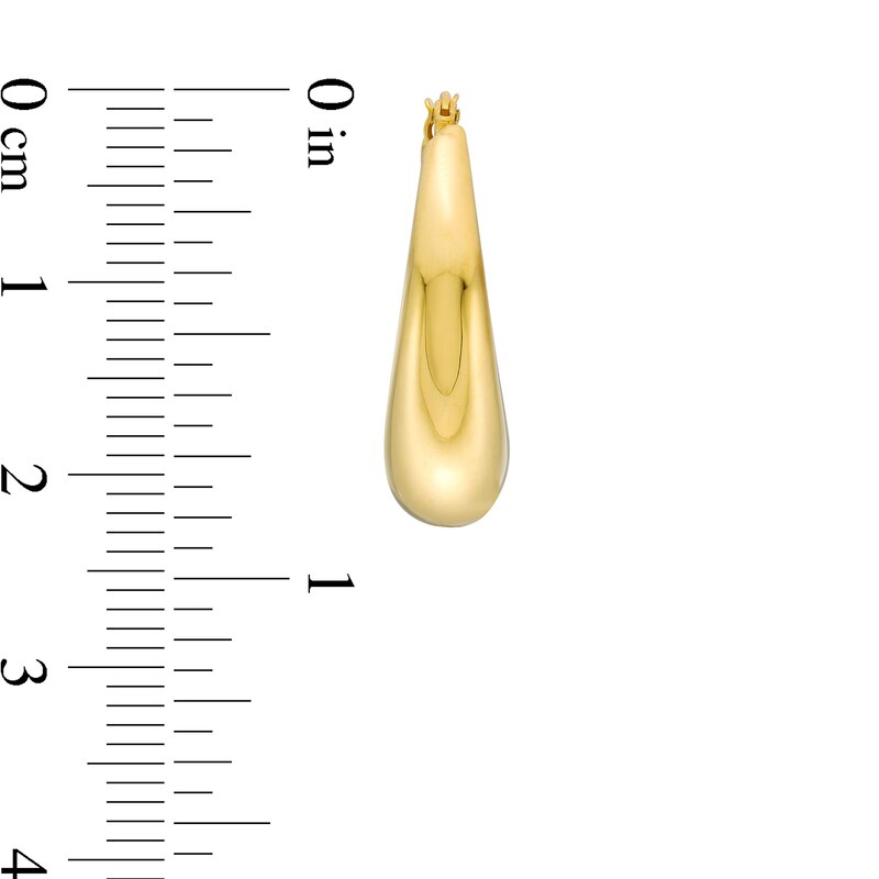 Main Image 3 of Graduated Hoop Earrings in Hollow 14K Gold