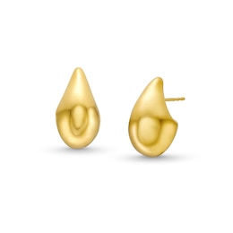 Polished Teardrop Stud Earrings in 14K Gold