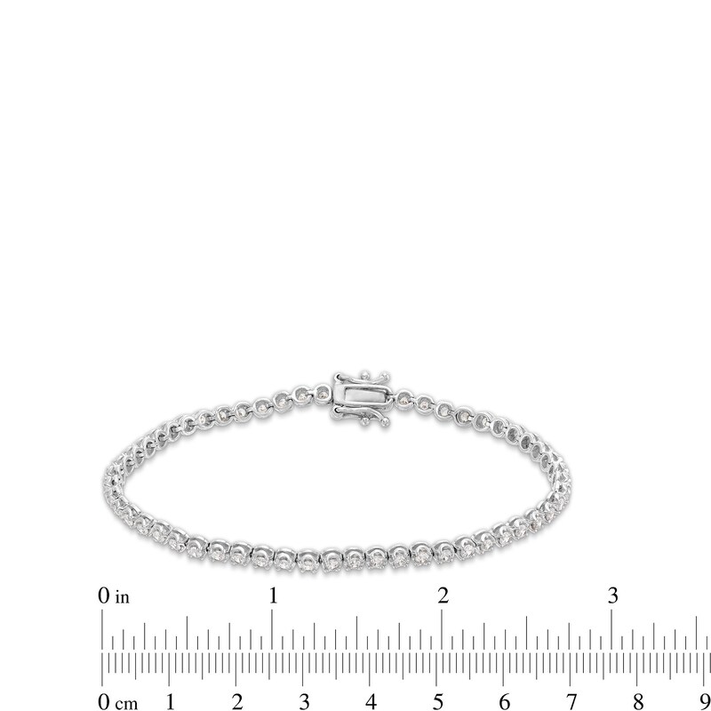 Main Image 3 of 2 CT. T.W. Certified Lab-Grown Diamond Tennis Bracelet in 10K White Gold (F/SI2) - 7.25"