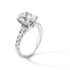 Thumbnail Image 3 of 3-3/4 CT. T.W. Oval Certified Lab-Grown Diamond Graduated Shank Engagement Ring in 14K White Gold (I/SI2)