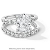 Thumbnail Image 4 of 3-3/4 CT. T.W. Oval Certified Lab-Grown Diamond Graduated Shank Engagement Ring in 14K White Gold (I/SI2)