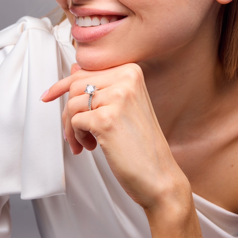 Main Image 2 of 2-1/4 CT. T.W. Certified Lab-Grown Diamond Engagement Ring in 14K White Gold (I/SI2)