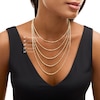Thumbnail Image 2 of 1 CT. T.W. Diamond Cable Link Chain Choker Necklace in 10K Gold - 14.75”
