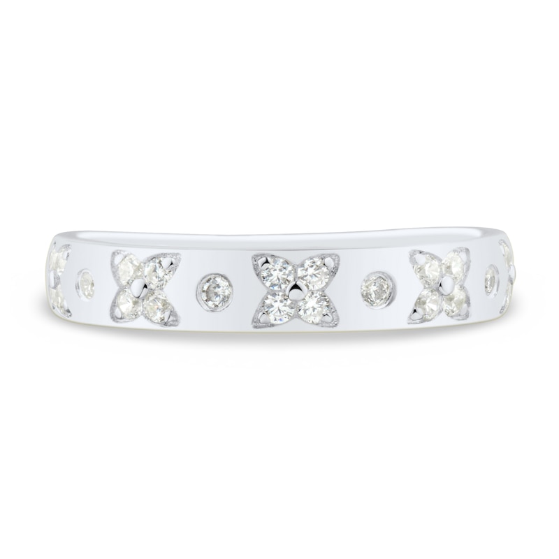 1/4 CT. T.W. Diamond Art Deco Anniversary Band in 14K White Gold