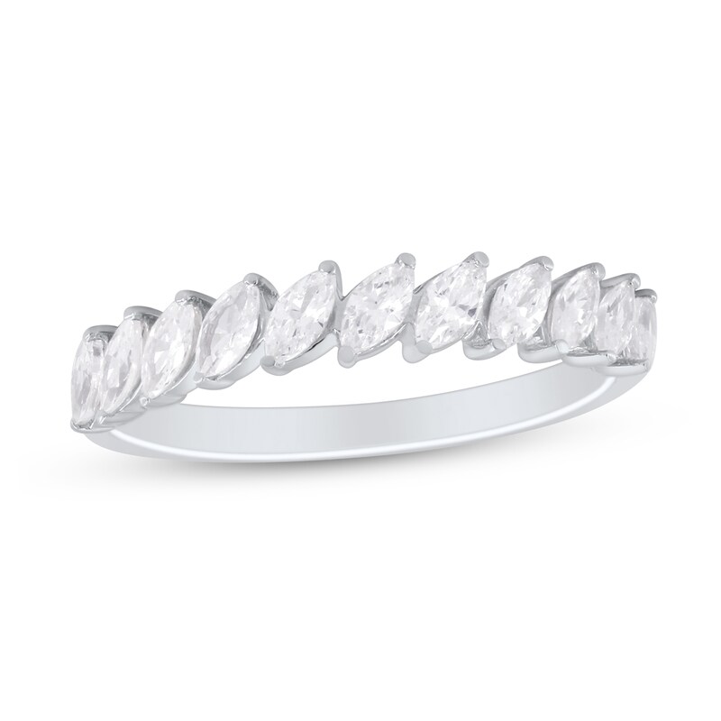 Main Image 1 of 3/4 CT. T.W. Marquise Diamond Eleven Stone Anniversary Band in 14K White Gold