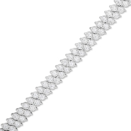 2 CT. T.W. Certified Lab-Grown Diamond Miracle Double Row Bracelet in Sterling Silver (I/I1) - 7.25"