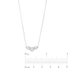 Thumbnail Image 4 of 1/2 CT. T.W. Lab-Grown Diamond Three Stone Necklace in 14K White Gold (F/SI2)