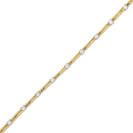 3/4 CT. T.W. Certified Lab-Grown Diamond Station Bar Bracelet in 14K Gold (F/SI2) - 7.25”