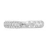 Thumbnail Image 4 of 1/2 CT. T.W. Diamond Pavé and Bubbles Open Shank Ring in 10K White Gold