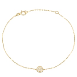 1/20 CT. T.W. Multi-Diamond Bezel-Look Bracelet in 10K Gold