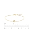 Thumbnail Image 4 of 1/20 CT. T.W. Multi-Diamond Bezel-Look Bracelet in 10K Gold