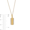 Thumbnail Image 3 of 1/6 CT. T.W. Diamond Border Dog Tag Pendant in 10K Gold