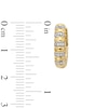 Thumbnail Image 3 of 1/10 CT. T.W. Diamond Alternating Bar Hoop Earrings in 10K Gold