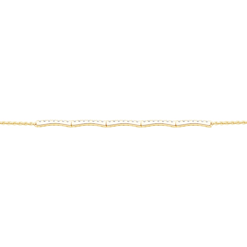 Main Image 2 of 1/2 CT. T.W. Diamond Five Bar Bolo Bracelet in 10K Gold
