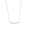 Thumbnail Image 1 of 1/3 CT. T.W. Diamond Curved Bar Necklace in 10K White Gold