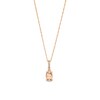 Thumbnail Image 1 of Oval Morganite and 1/20 CT. T.W. Diamond Drop Pendant in 10K Rose Gold