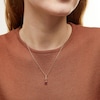 Thumbnail Image 2 of 5.0mm Certified Ruby and Diamond Accent Twist Drop Pendant in 10K Gold