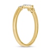 Thumbnail Image 2 of 1/10 CT. T.W. Diamond Anchor Open Ring in Sterling Silver with 14K Gold Plate