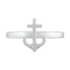 Thumbnail Image 2 of 1/20 CT. T.W. Diamond Anchor Ring in Sterling Silver