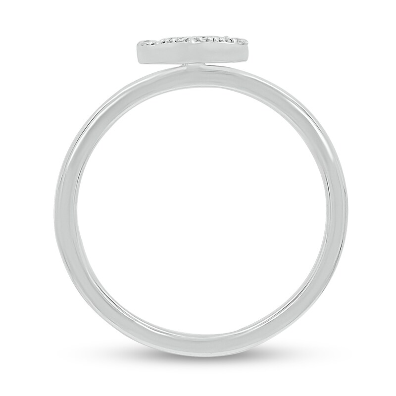 Main Image 3 of 1/20 CT. T.W. Diamond Anchor Ring in Sterling Silver