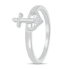 Thumbnail Image 4 of 1/20 CT. T.W. Diamond Anchor Ring in Sterling Silver