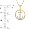 Thumbnail Image 2 of 1/20 CT. T.W. Diamond Anchor in Rope Border Pendant in 10K Gold - 18”