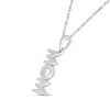 Thumbnail Image 5 of Diamond Accent Navy Mom Anchor Pendant in Sterling Silver - 18”