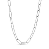 Thumbnail Image 1 of 6.0mm Paper Clip Chain Necklace in Solid Sterling Silver - 20”