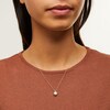 Thumbnail Image 2 of 8.0mm Freshwater Cultured Pearl and Emerald Stacked Duo Pendant in 10K Gold