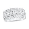 Thumbnail Image 1 of 2 CT. T.W. Diamond Triple Row Anniversary Band in 10K White Gold