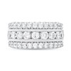 Thumbnail Image 3 of 2 CT. T.W. Diamond Triple Row Anniversary Band in 10K White Gold