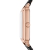 Thumbnail Image 3 of Ladies’ Fossil Raquel Rose-Tone IP Black Leather Strap Watch with Rectangular White Dial (Model: ES5310)