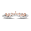 Thumbnail Image 7 of Enchanted Disney Belle 1/5 CT. T.W. Diamond Rose and Crown Three Piece Ring Set in Sterling Silver and 10K Rose Gold